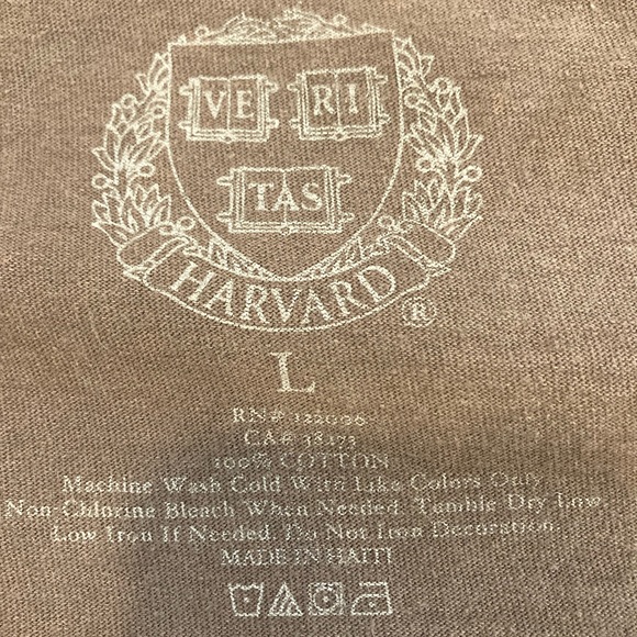 harvard university oversized brown tee - Picture 3 of 3